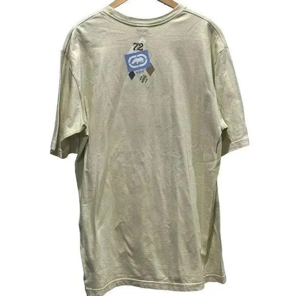 Vintage ECKO Unltd Y2K Men’s Cream with Blue Brown Print XL - Picture 3 of 6
